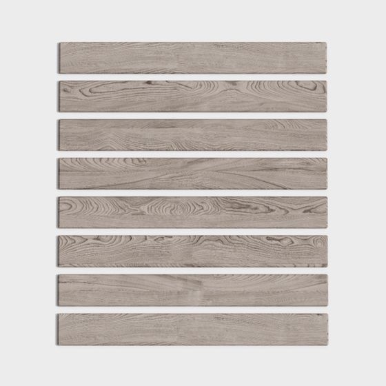 Low Poly Wooden Wall 3D model