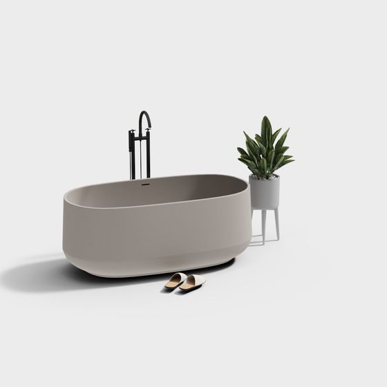 Modern Low-Polygon Bathtub 3D model