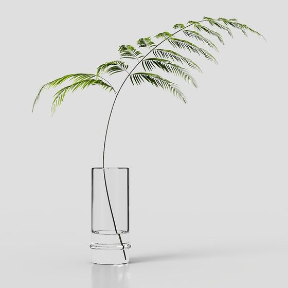 Vibrant Low-Poly Palm Tree 3D model