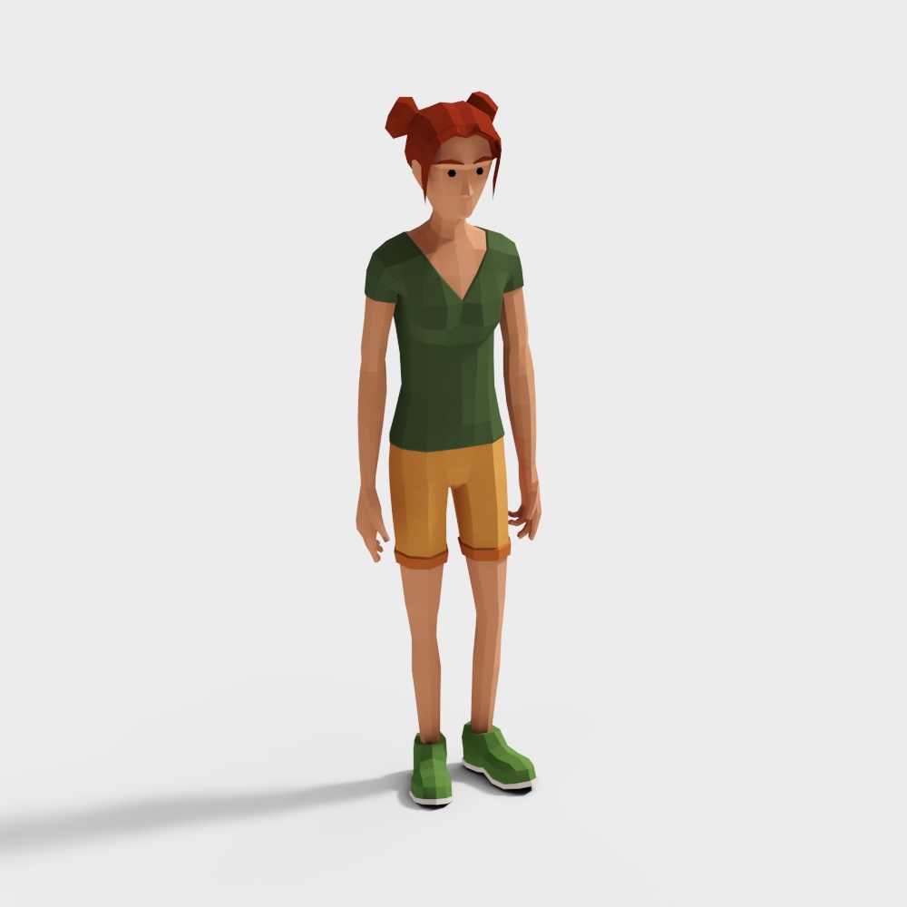 Summer Fairy Low-Poly 3D Model