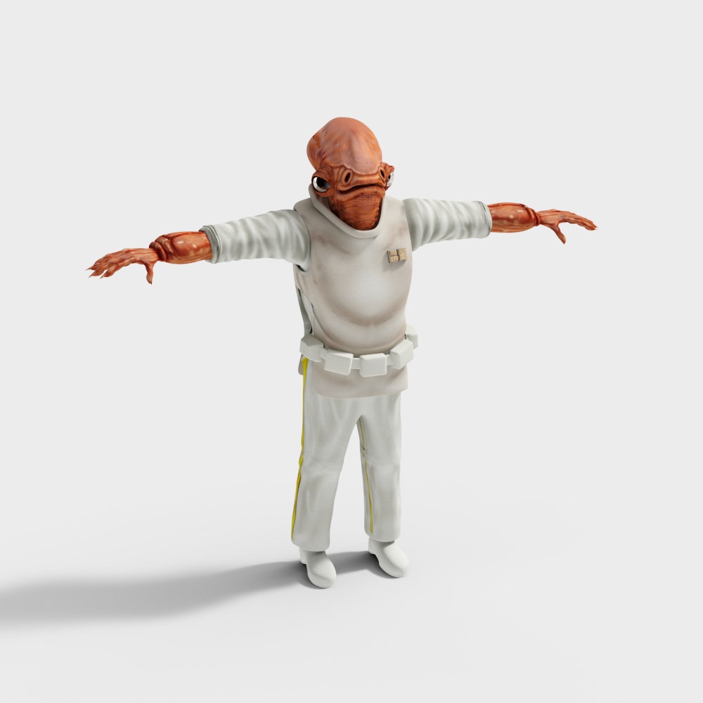 Alien Explorer 3D Model for Sci-Fi Adventures