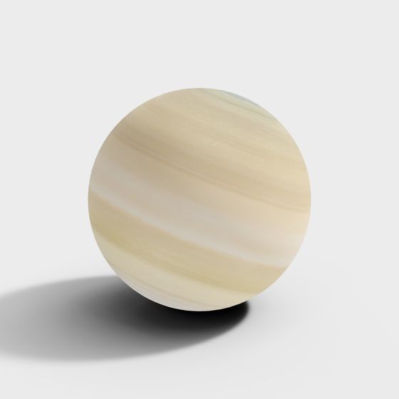 Realistic Low-Poly Jupiter 3D model