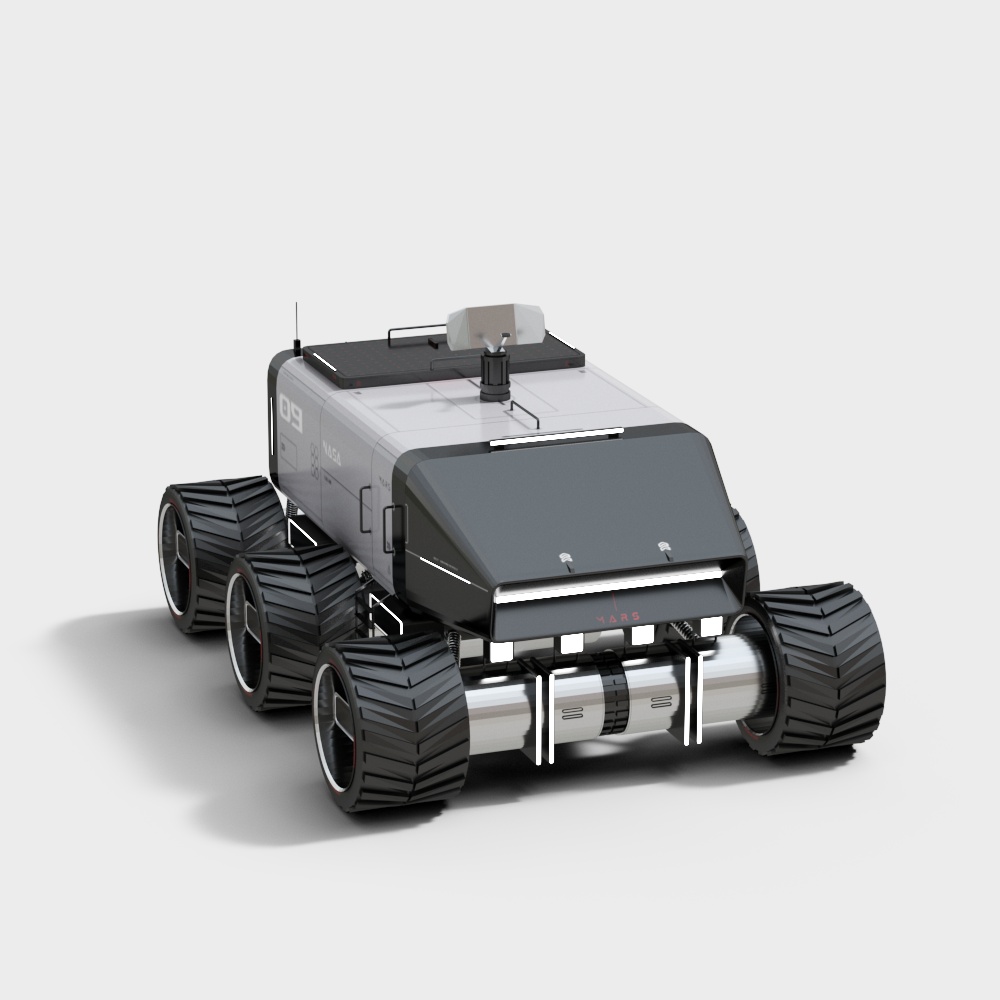 Realistic Mars Rover 3D Model for Space Exploration