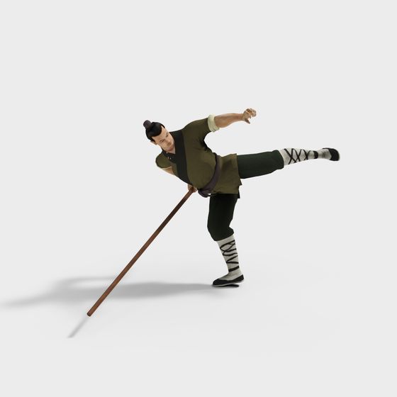 Martial Arts Master 3D Model for Creative Use