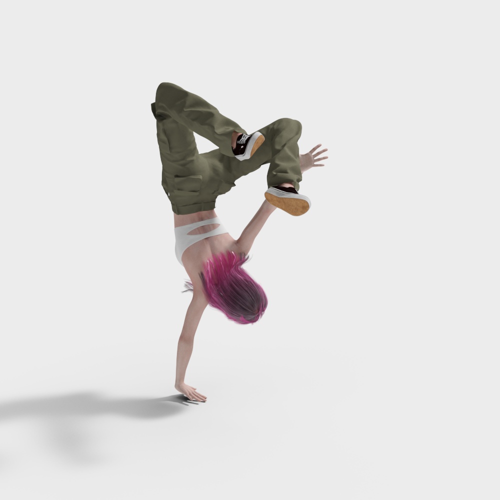 Dynamic Breakdancer 3D model for Creative Projects