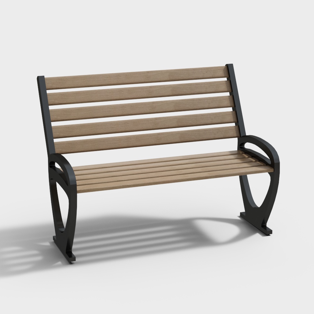 Outdoor park bench