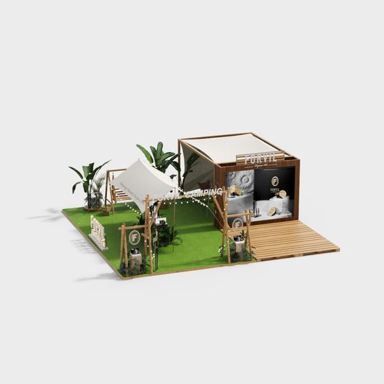 Forvil Camping Tent 3D model for Outdoor Spaces