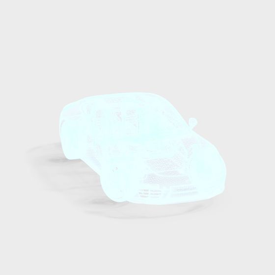 Neon Sports Car Low Poly 3D model