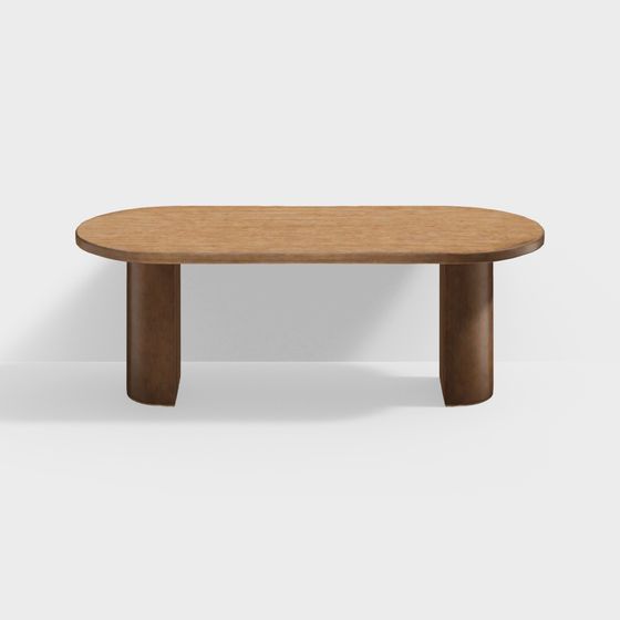 Elegant Oval Coffee Table 3D model