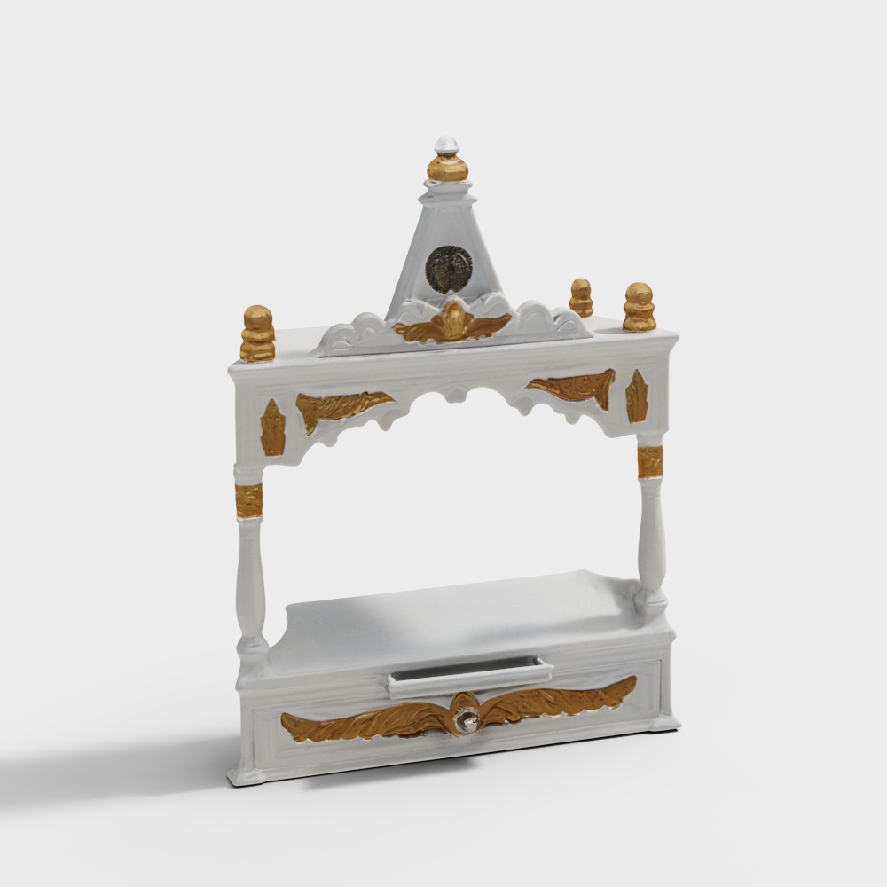 Divya Prakostha Pooja Mandir Wall Mount Without Door