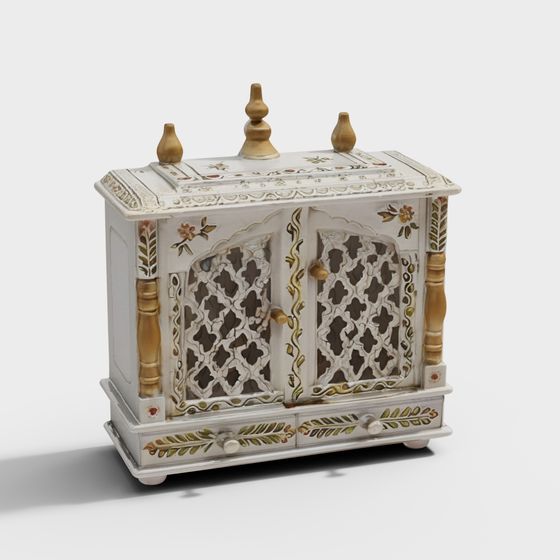 Eastern Elegance Cabinet 3D model for Unique Interiors