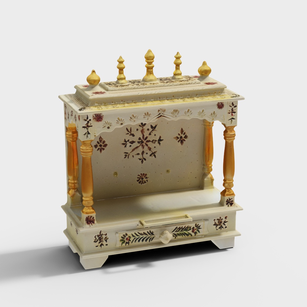 Kamdhenu Art and Craft Mandir Wooden Temple for Home