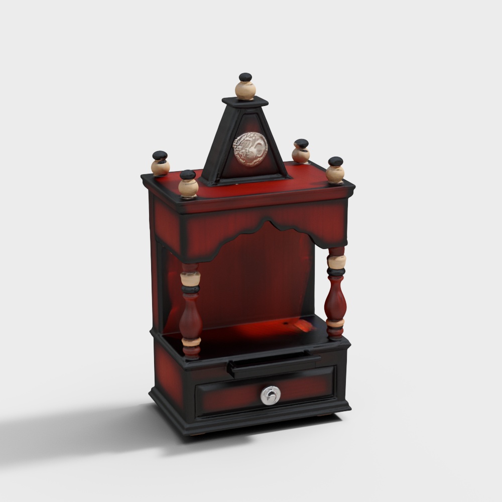 Satvika Wall Mount Pooja Mandir without Door