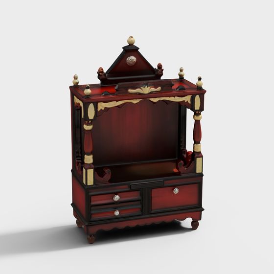 Retro TV Cabinet 3D Model for Stylish Interiors