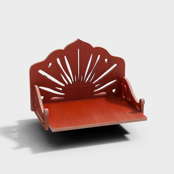 Stylish Wood Bench 3D model for Modern Spaces
