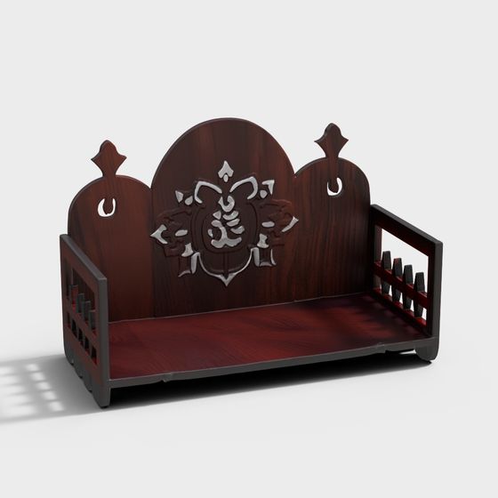 Elegant Royal Throne 3D Model for Contemporary Spaces