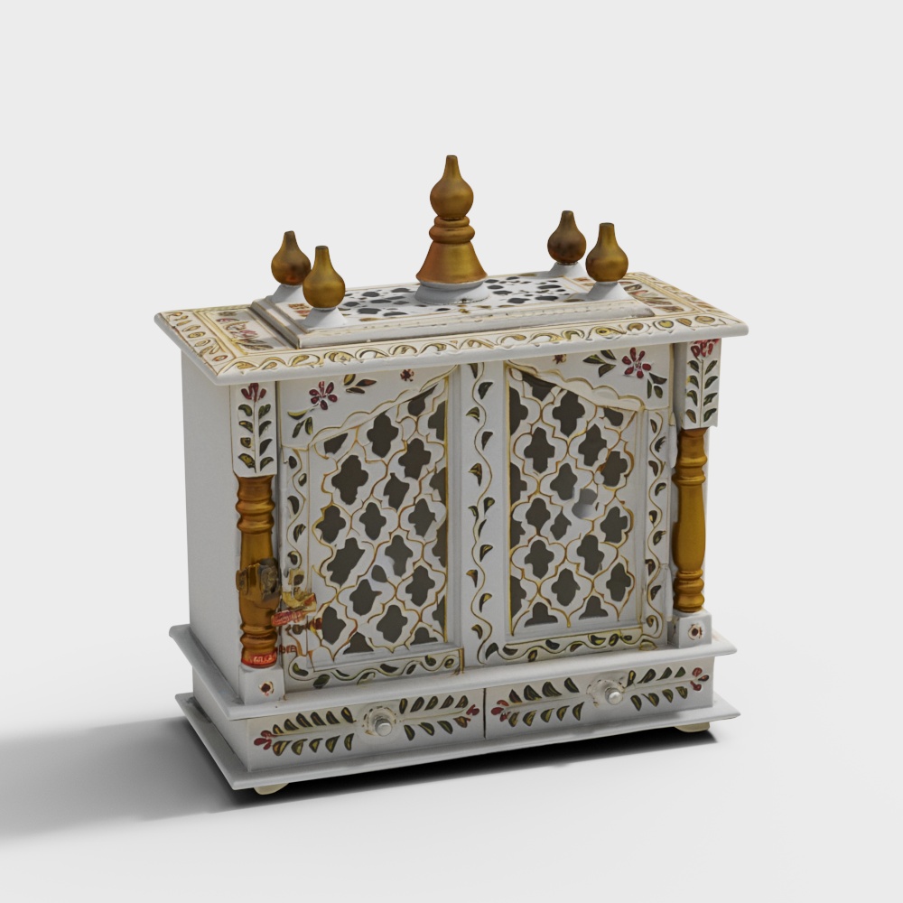 Handcrafted Wooden Temple Mandir for Pooja Ghar