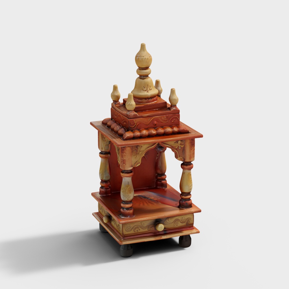 Ancient Aesthetic Pagoda 3D Model
