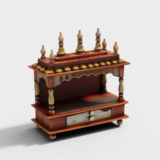 Vintage Wooden Frame 3D model