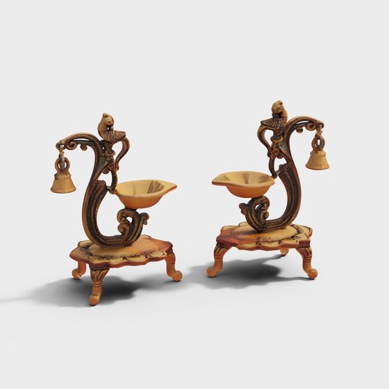 Vintage Candle Holder 3D model