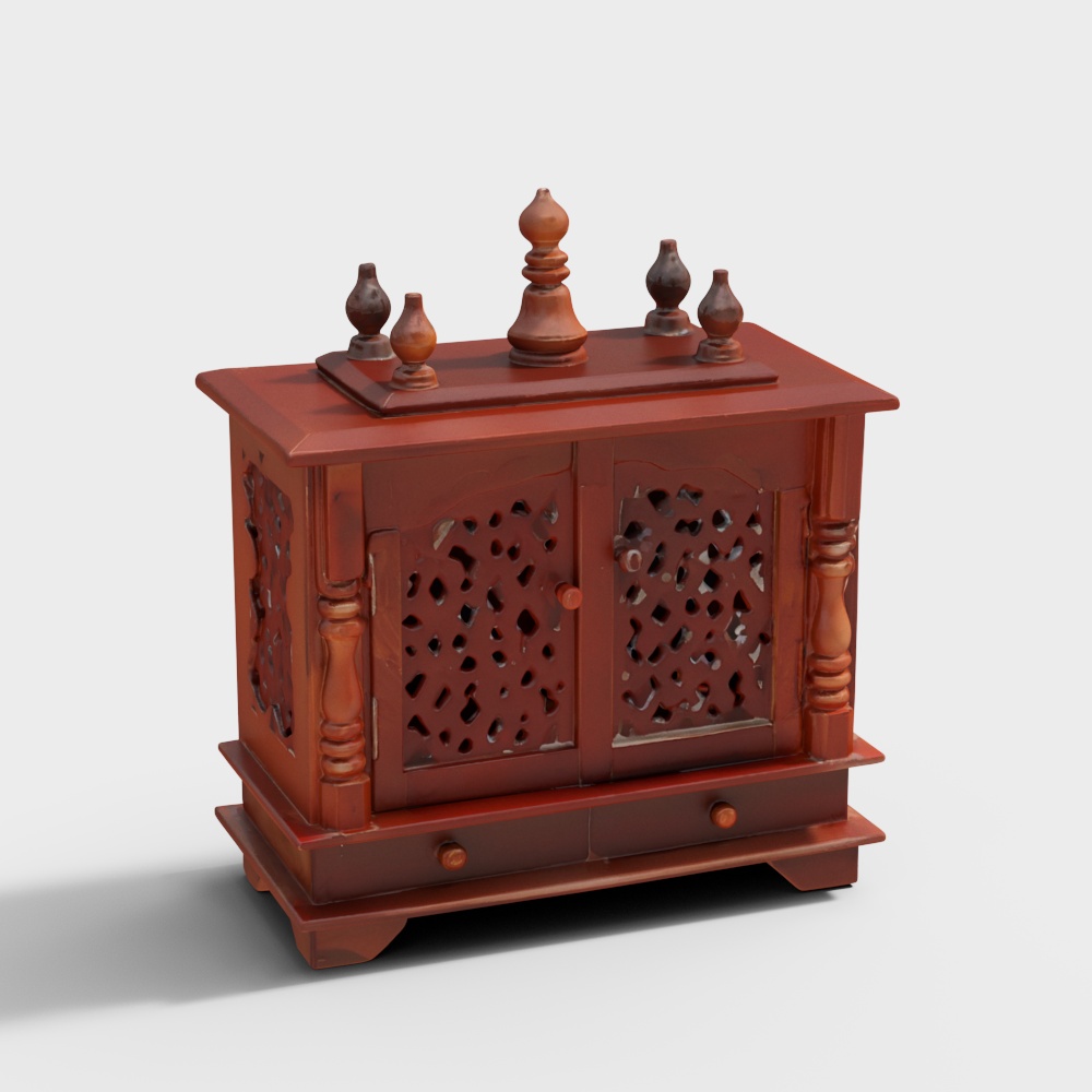 Handcrafted Wooden Home Mandir for Pooja Ghar