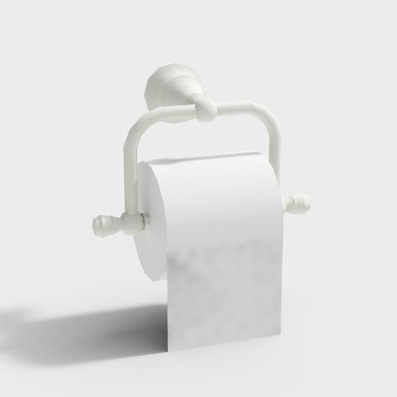 Elegant Marble Toilet Paper Holder 3D model