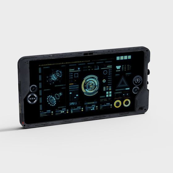 FutureTech UI 3D model for Smartphones