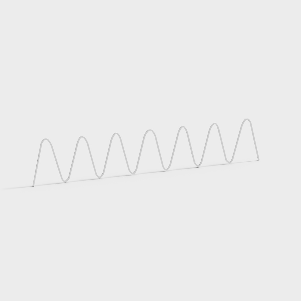 Spring Line 3D Model - Minimalist Design