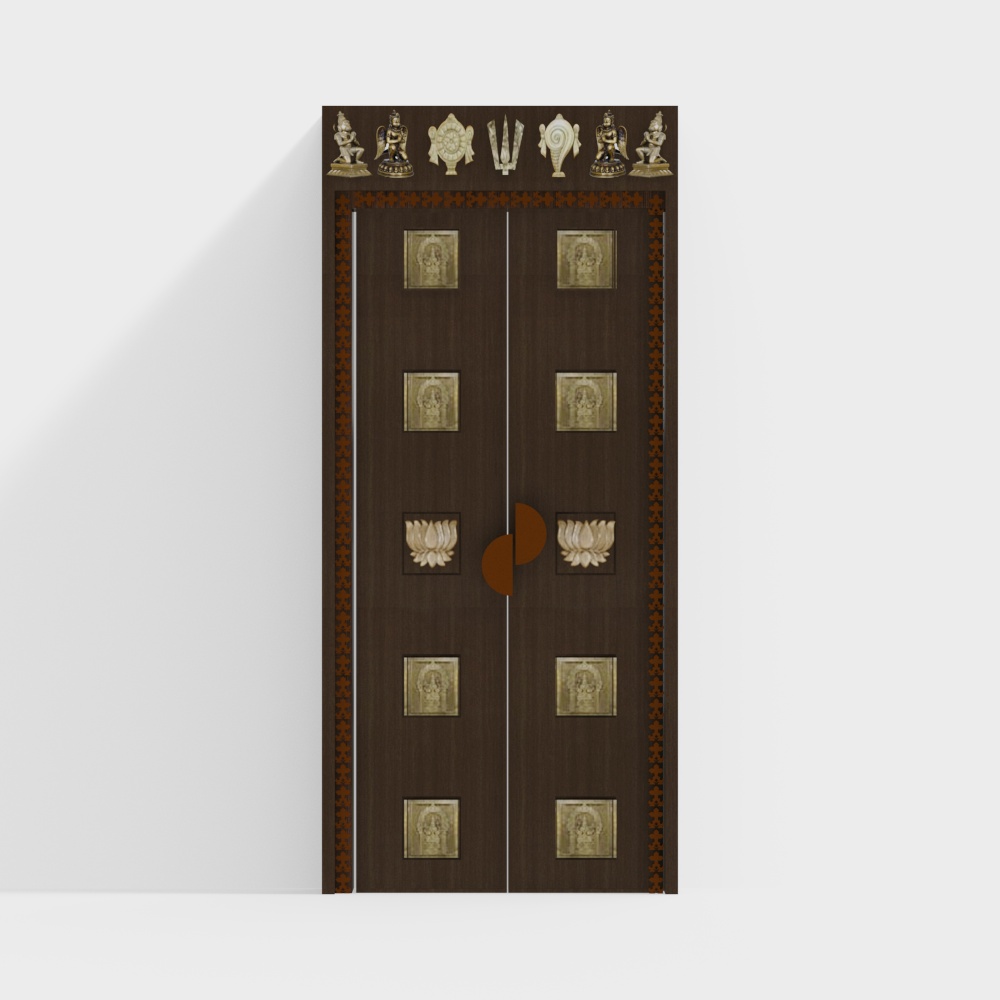 Indian Temple Door 3D model