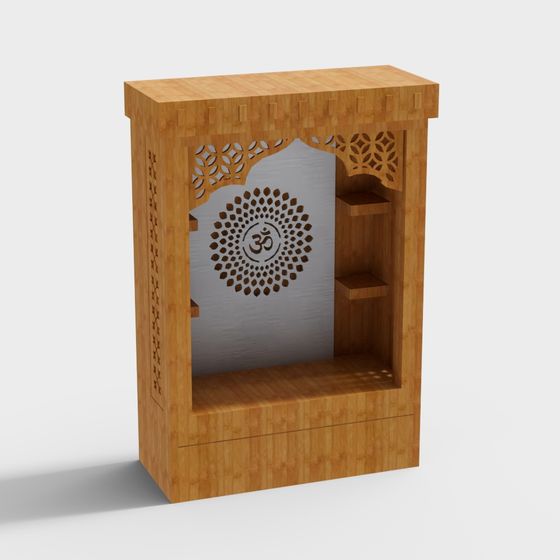 Zen-Style Bookshelf 3D model