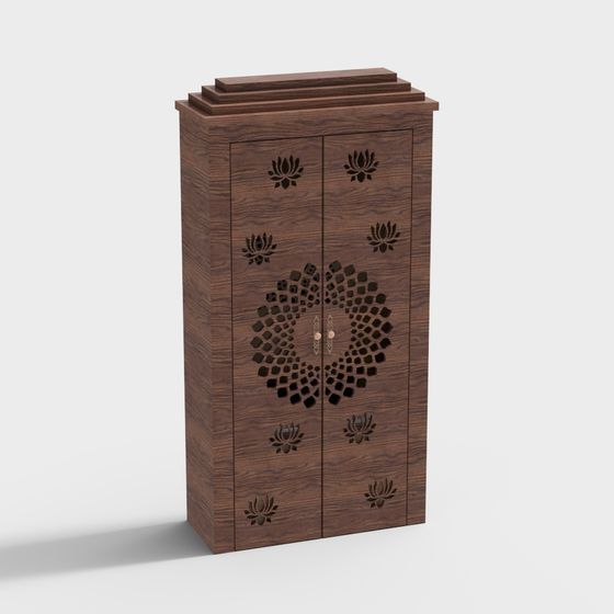 Elegant Lily Cabinet 3D Model