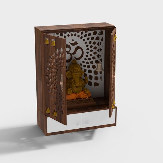 Elegant Indian Shrine 3D model for Cultural Projects