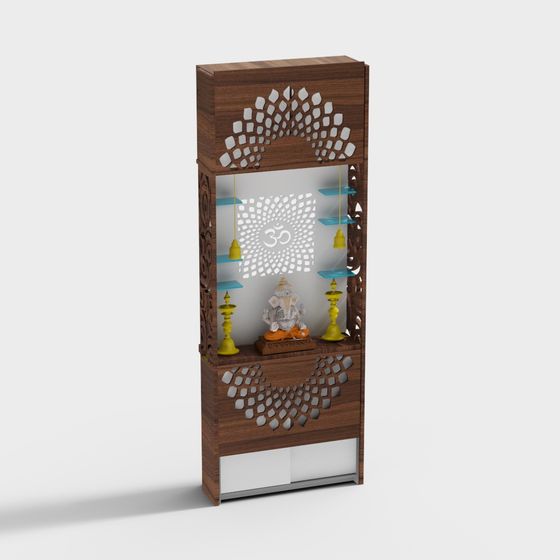 Indian Altar Stand 3D model