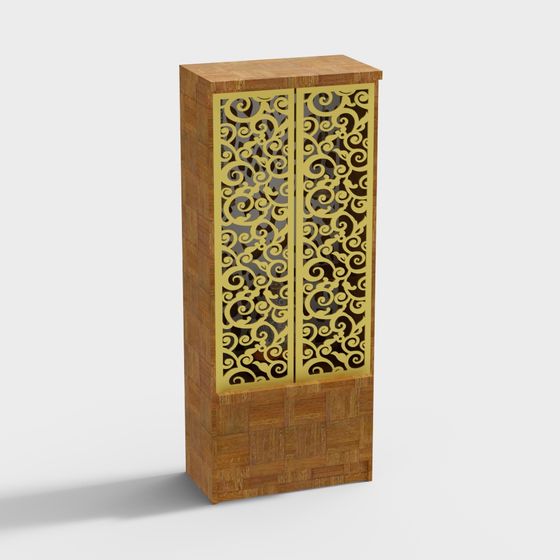 Lace Panel Cabinet 3D model