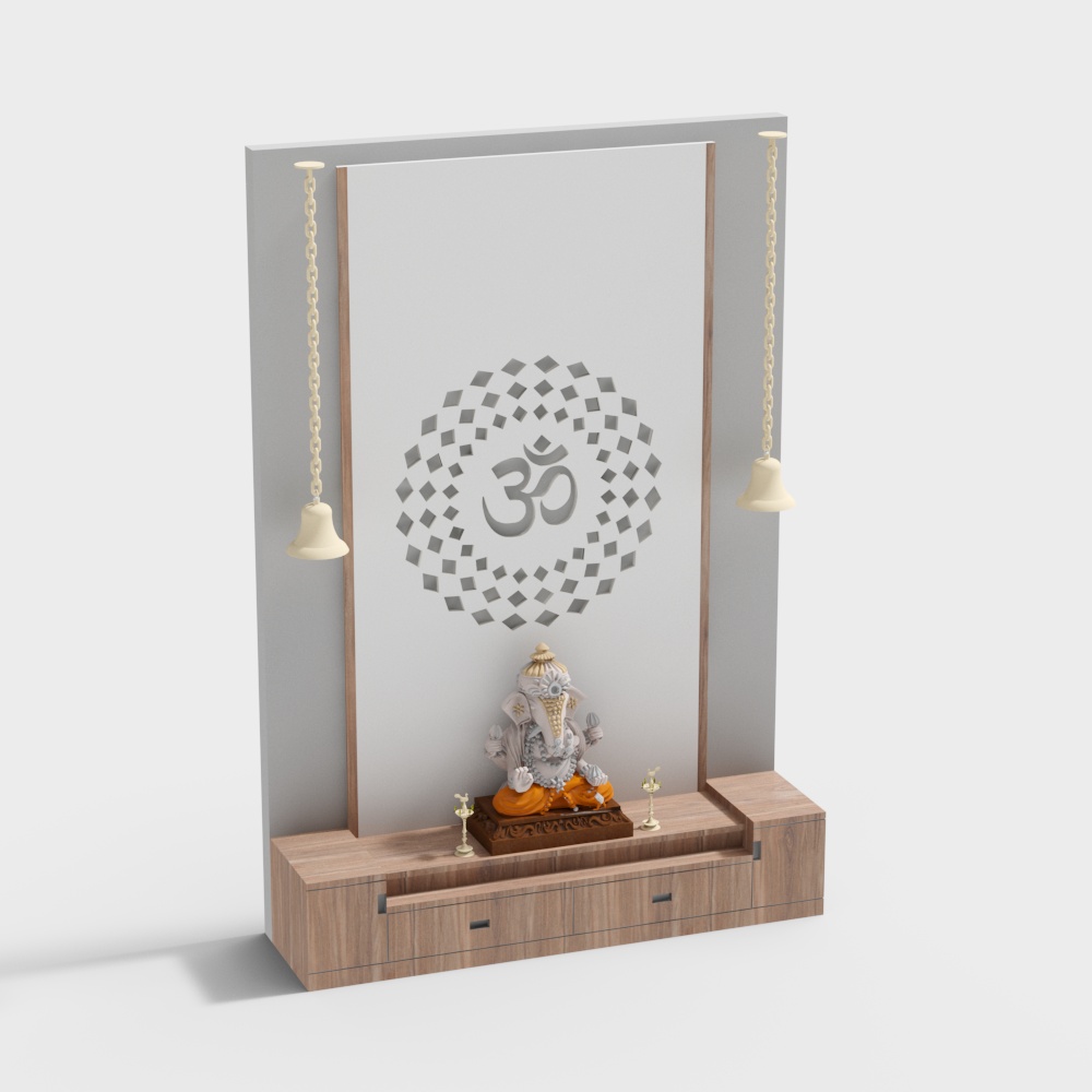 Pooja Cabinet with Background