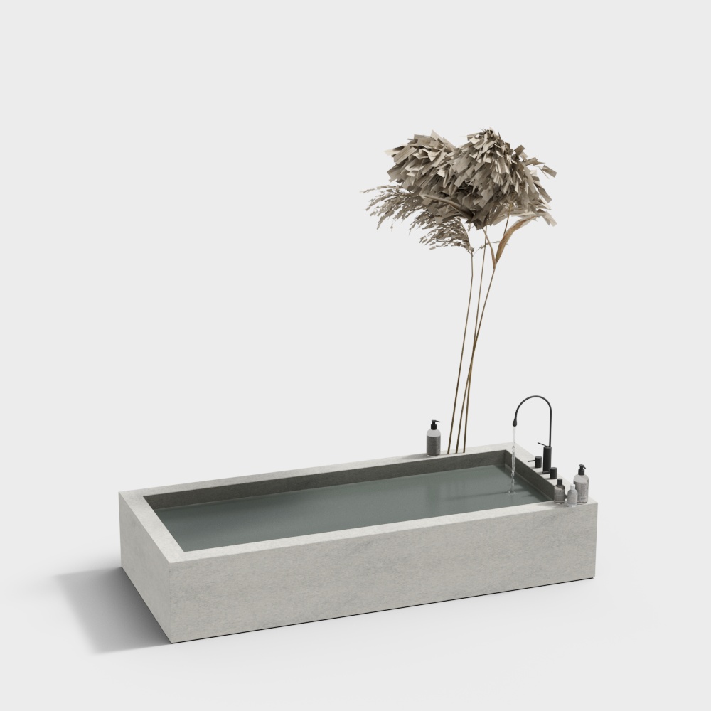 Bồn tắm phong cách Wabi Sabi