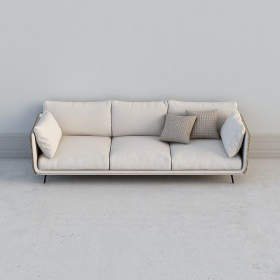 Stylish 3D Sofa Model for Contemporary Spaces
