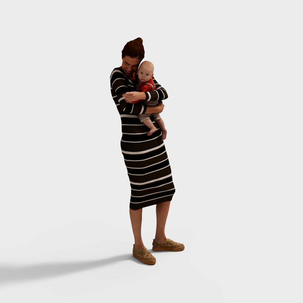 Mother's Love Guardian 3D Model