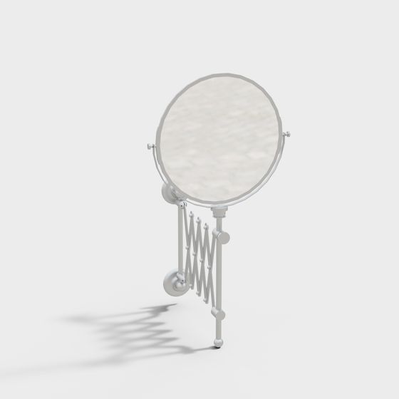 Elegant Spring Mirror 3D model for Retro Interiors