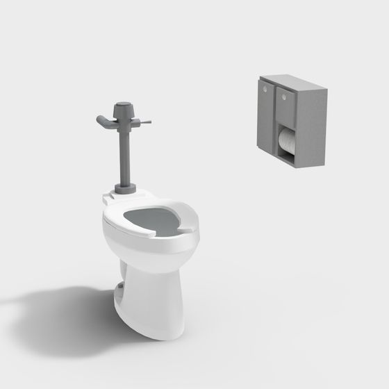 Modern Minimalist Toilet Set 3D model