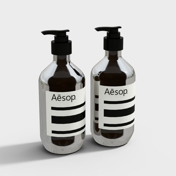 Elegant Low-Poly Aesop Bottle 3D model