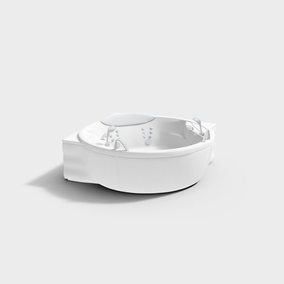 Stylish Modern Bathtub 3D model for Contemporary Spaces