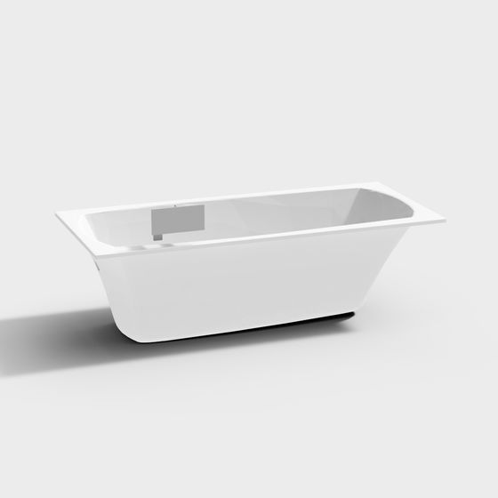Stylish Geometric Bathtub 3D model for Modern Spaces