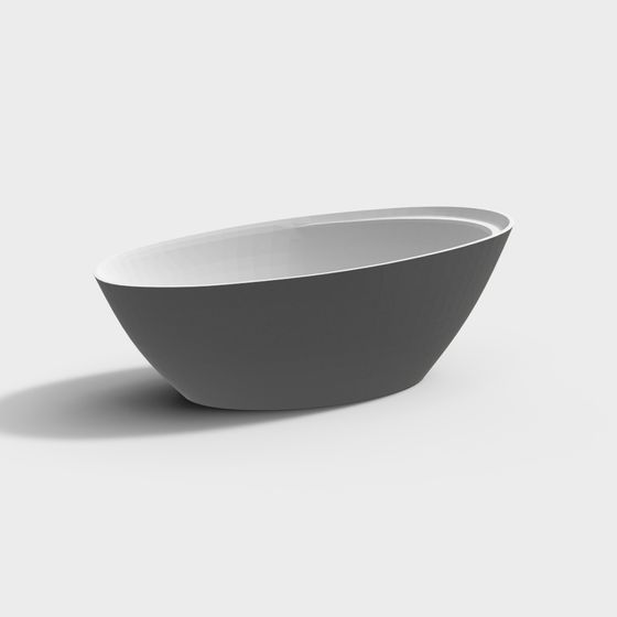 Elegant Minimalist Bathtub 3D model for Modern Spaces