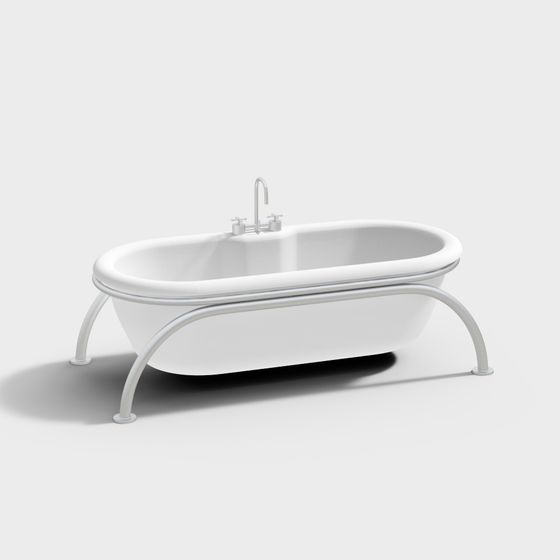 Vintage Bathtub 3D model with Elegant Design