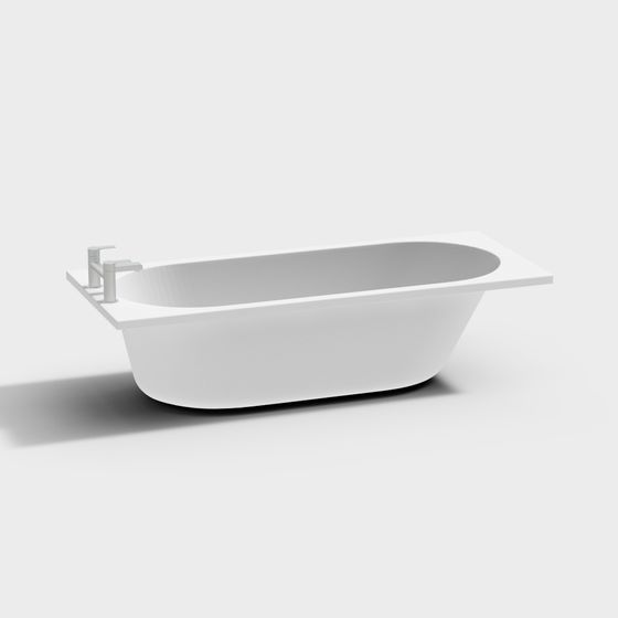 Sleek Minimalist Bathtub 3D Model