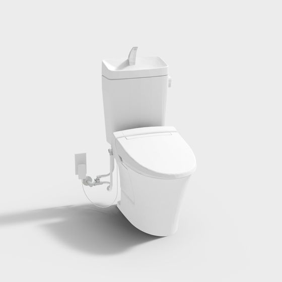 Modern Smart Toilet 3D Model Design