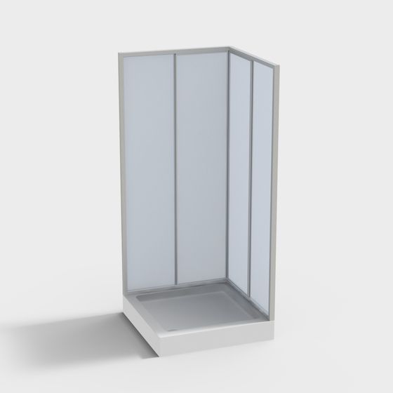 Modern Minimalist Shower Room 3D model