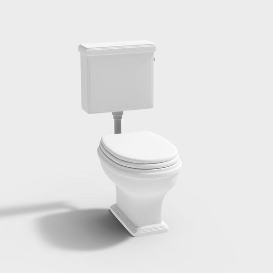 Elegant Low Poly Toilet 3D model for Modern Spaces