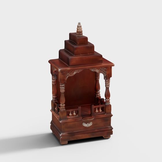 Exquisite Indian Shrine 3D model for Creative Projects